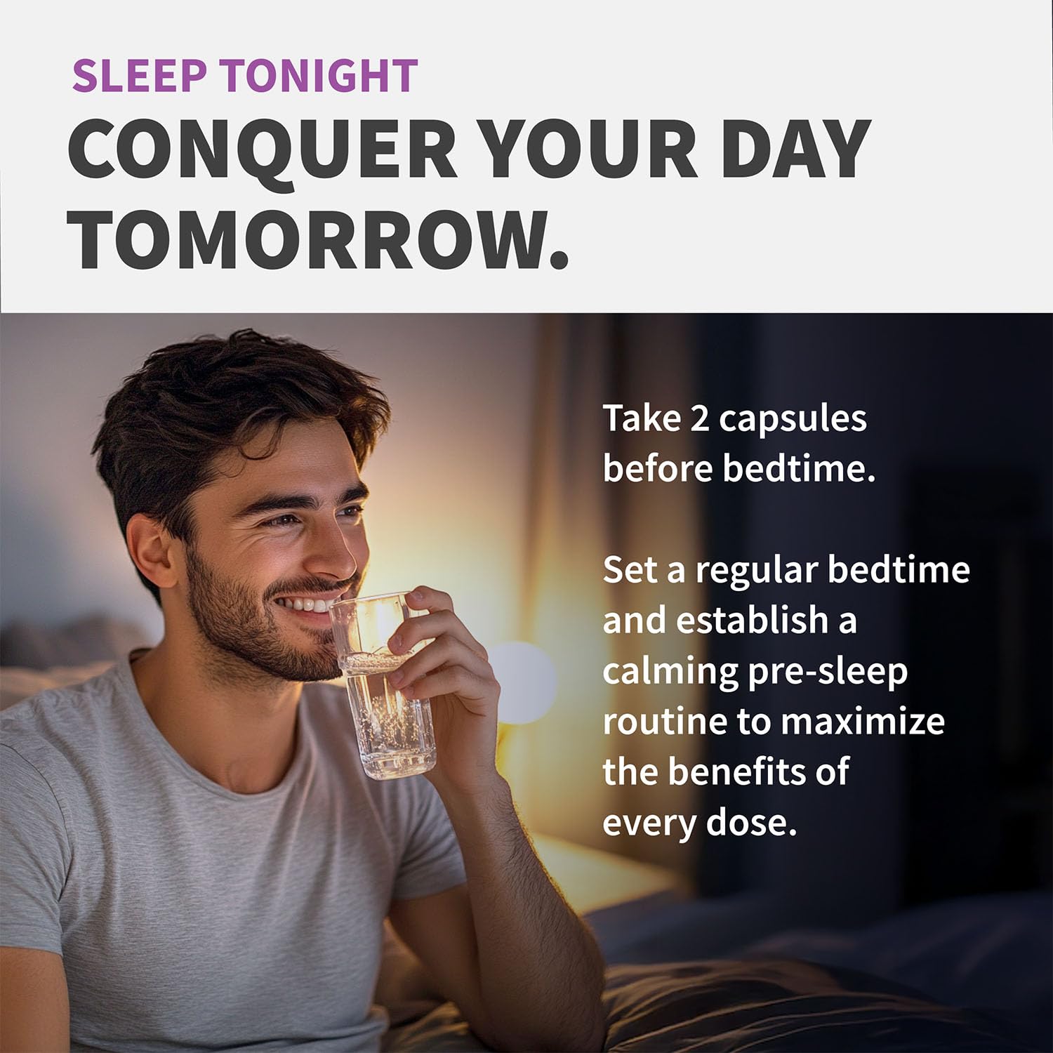 MEDCHOICE melatonin 5mg label emphasizing potency for sleep timing