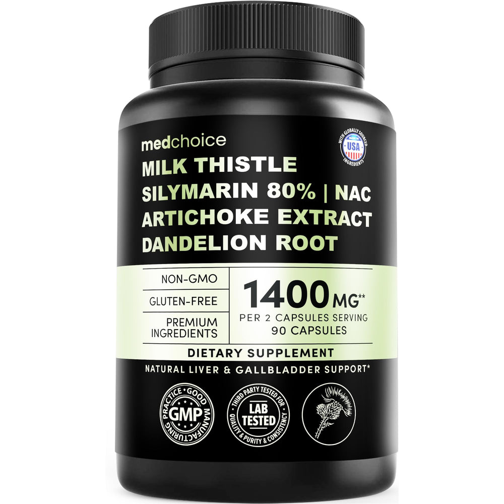 MEDCHOICE Milk Thistle with NAC bottle for liver support