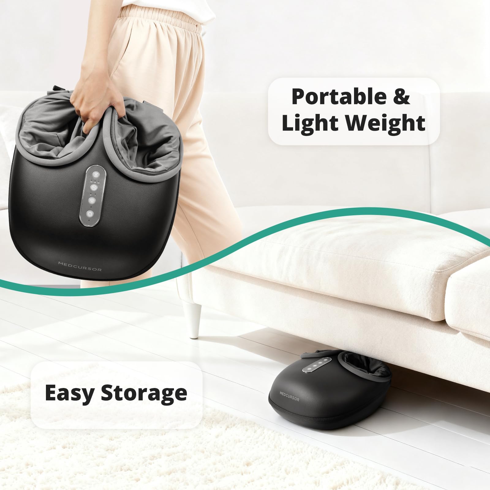 Medcursor Foot Massager 15-minute auto-shutoff for safety