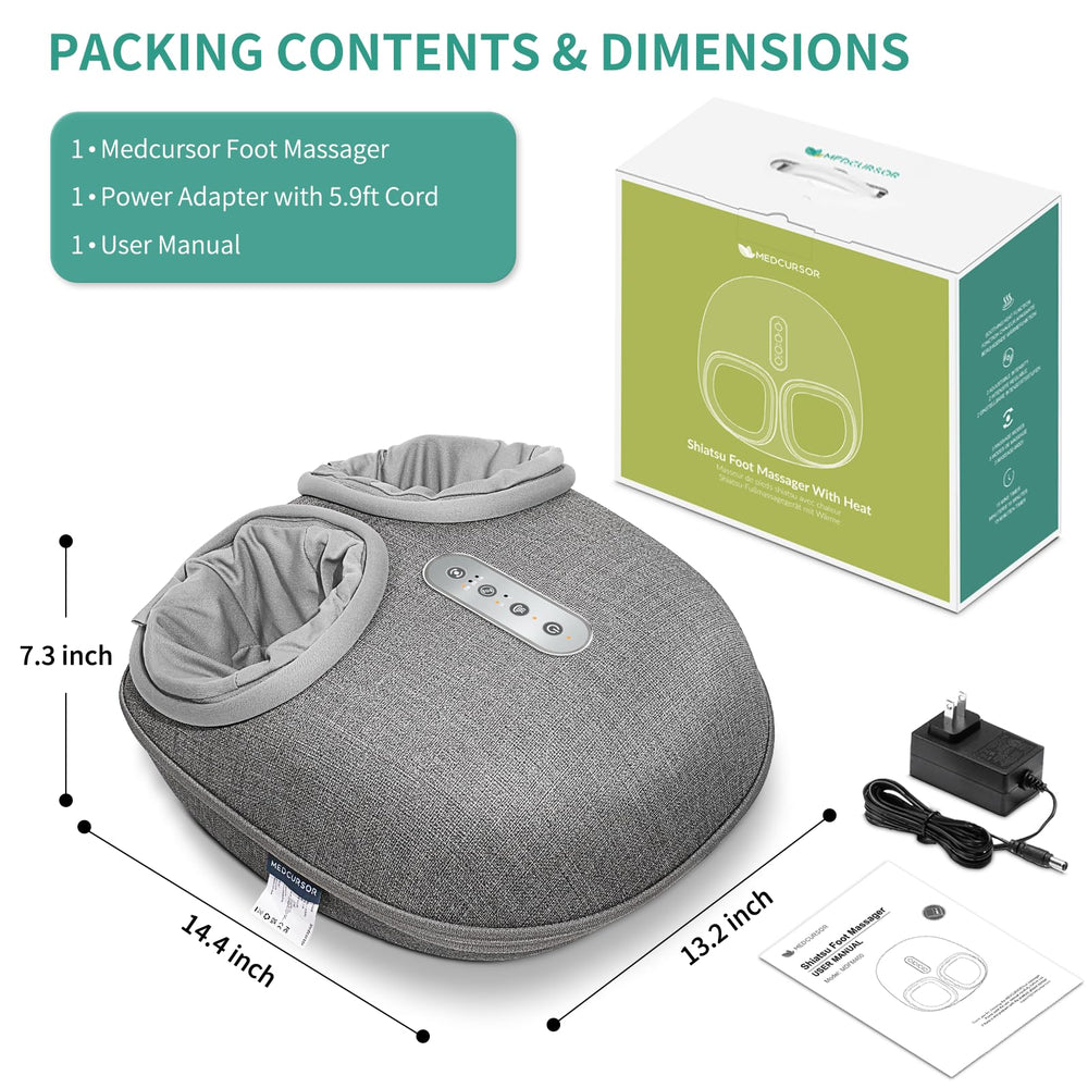 Compact storage design of Medcursor foot massager fits under a desk