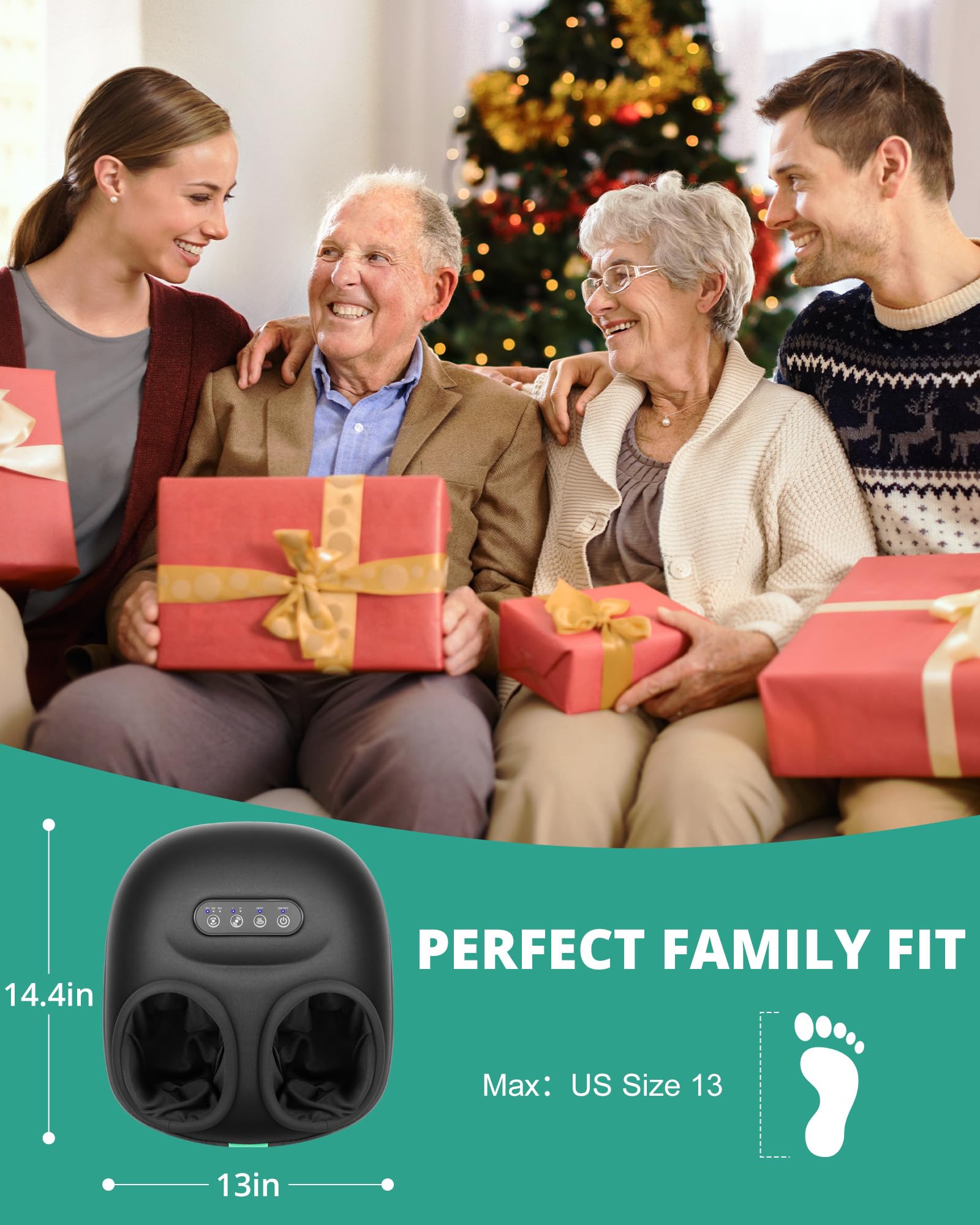Medcursor massager in use with heat function warming tired feet
