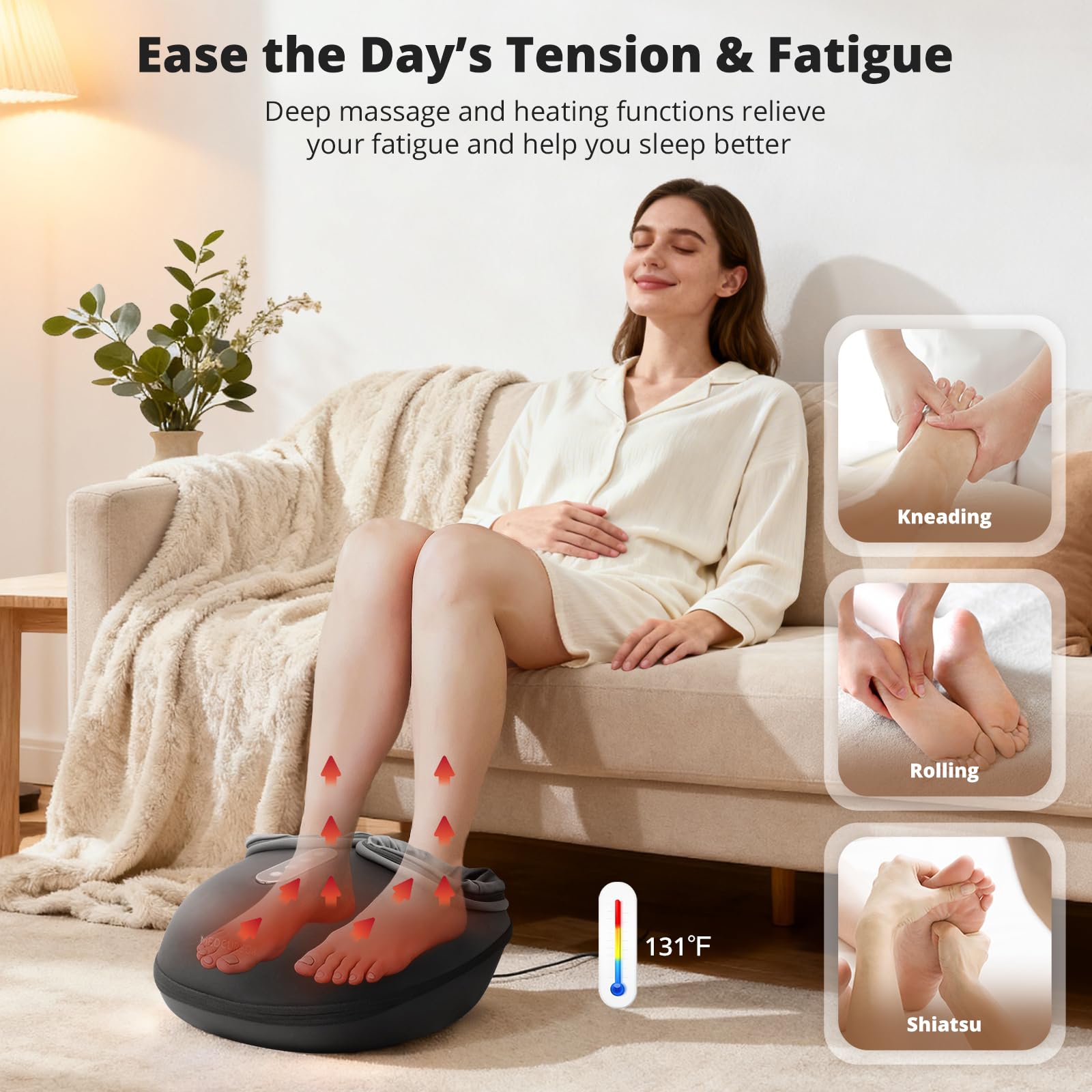 Medcursor Foot Massager multiple settings for personalized massage