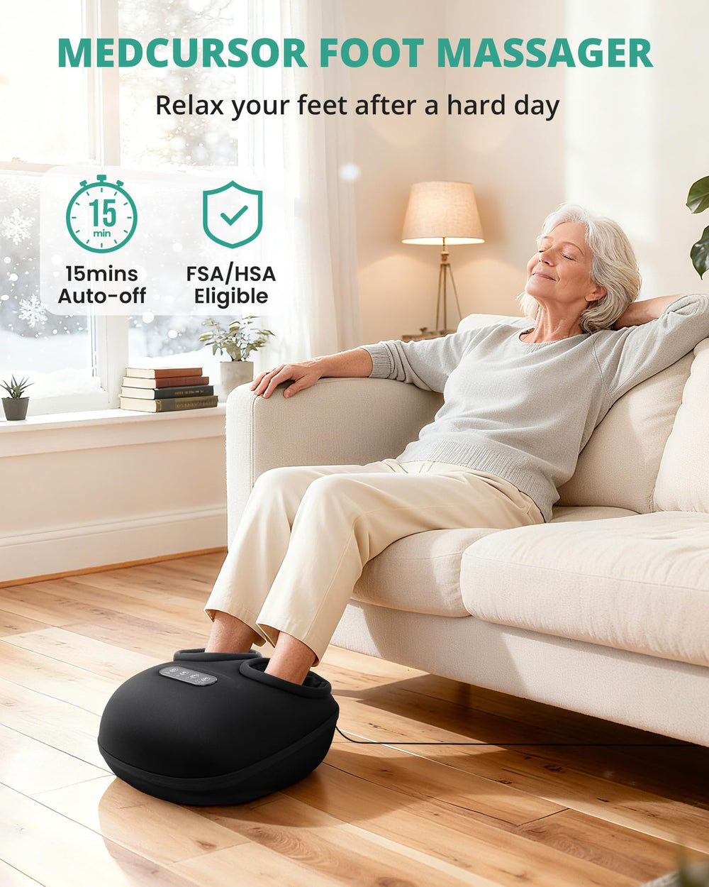 Medcursor warm feet feature soothes cold toes during evenings