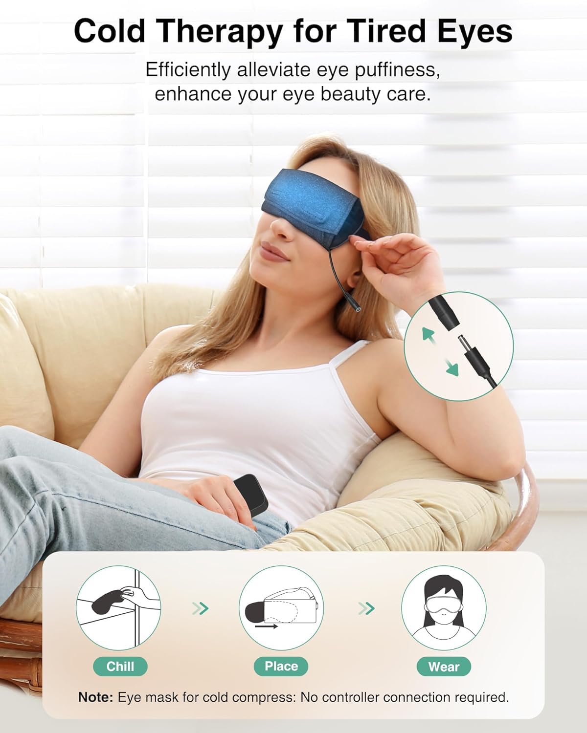 Medcursor heated eye mask cooling pad offers refreshing contrast.