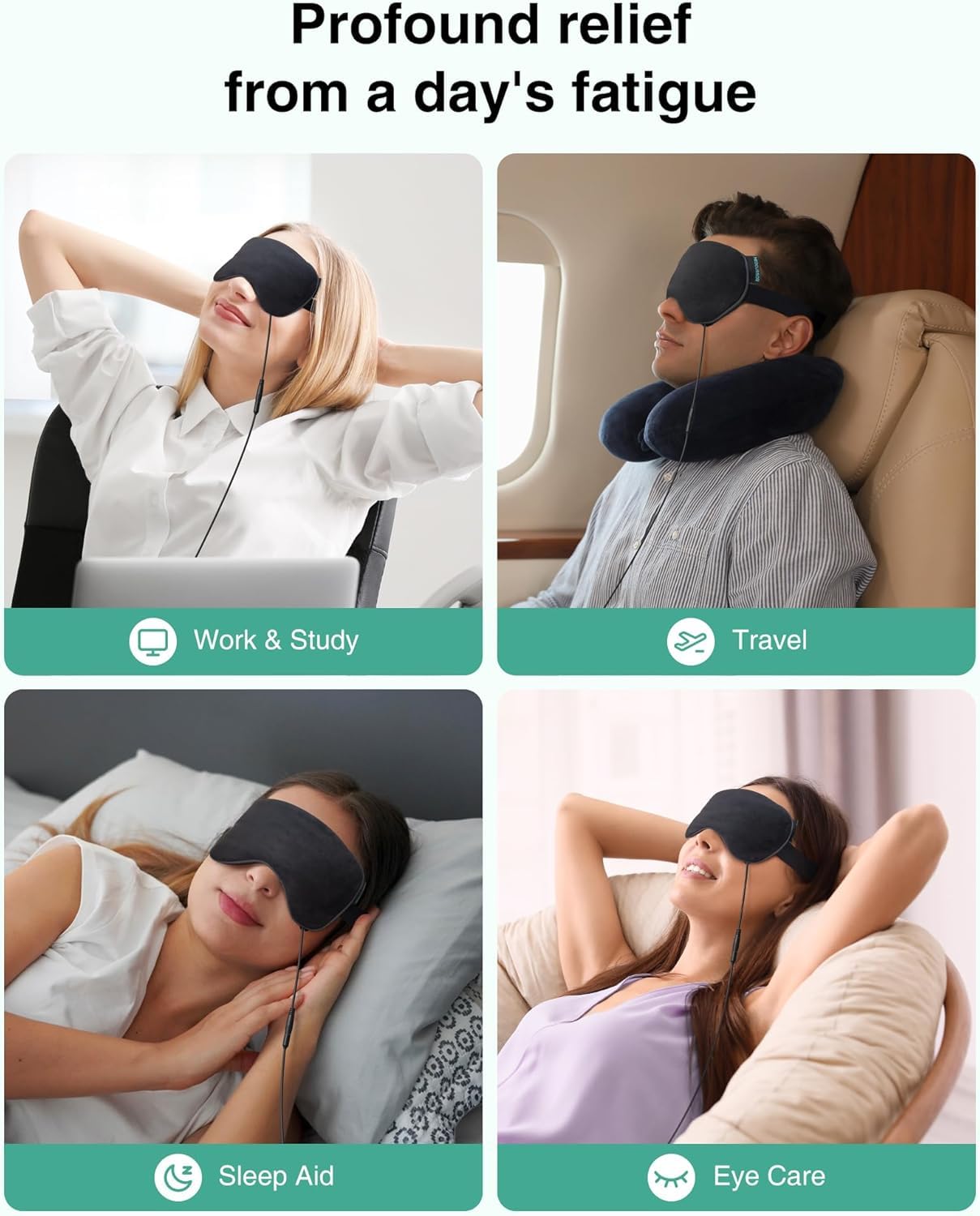Medcursor heated eye mask wide darkness design blocks light effectively.