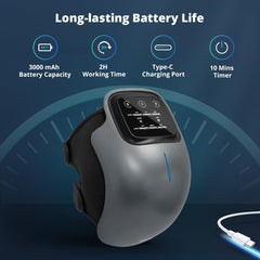 Medcursor knee massager LED screen displaying settings clearly.