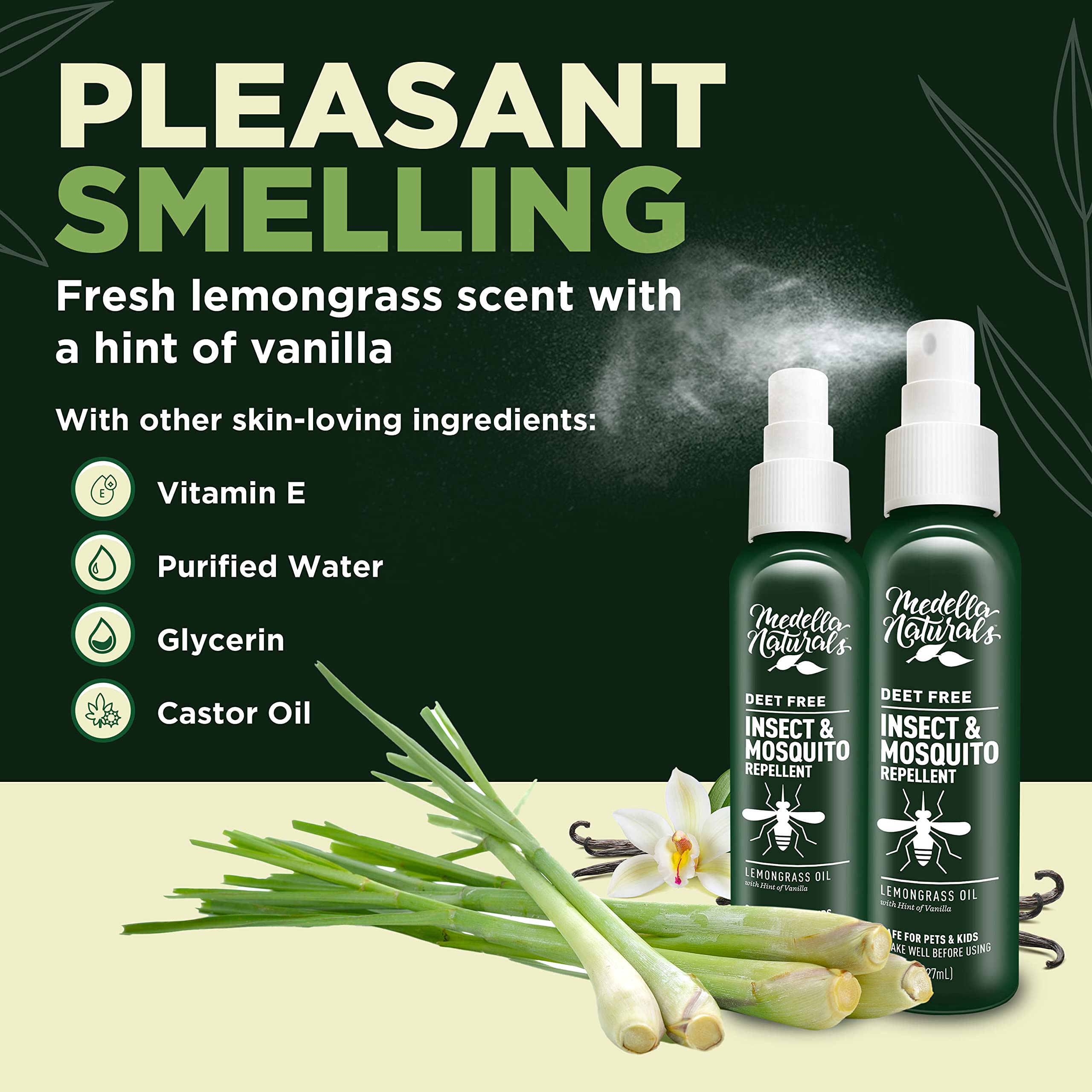 Medella Naturals product used safely around pets and kids when applied as directed.