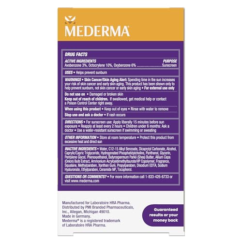 Close-up of skin after using Mederma Scar Cream Plus SPF 30