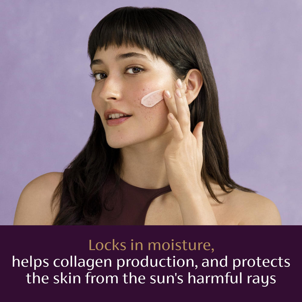 Creamy formula shown applying to skin for scar care