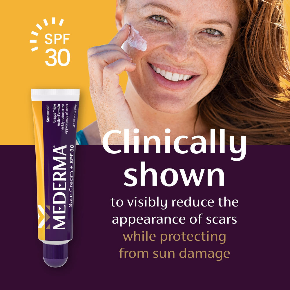 Skin after application with moisturized area and reduced scar visibility.