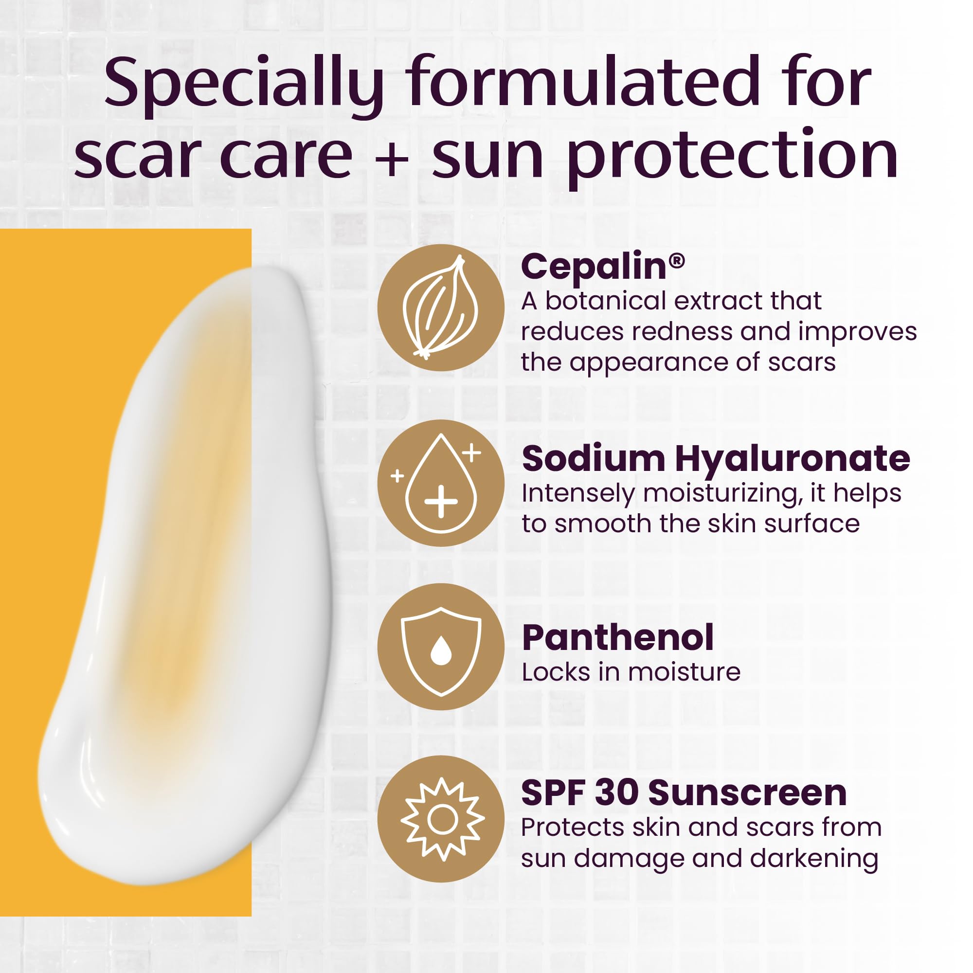 Two 20 g tubes of Mederma Scar Cream Plus SPF 30.