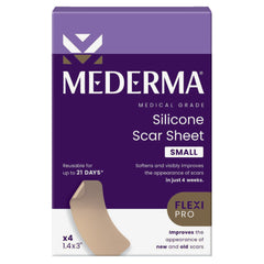 Mederma silicone scar sheet close-up showing medical-grade silicone material for scar care