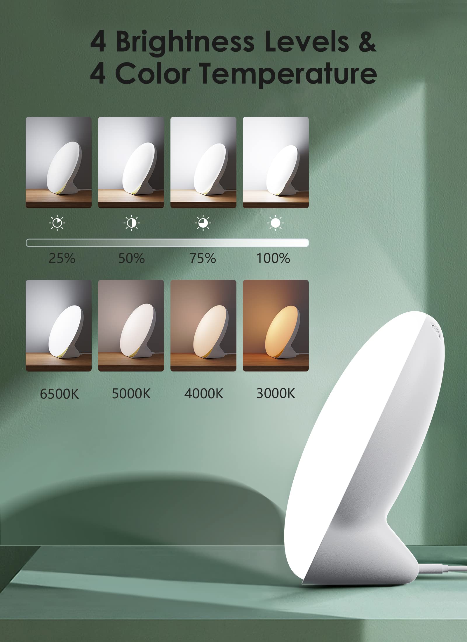 MediAcous lamp color temperature options fit morning routines