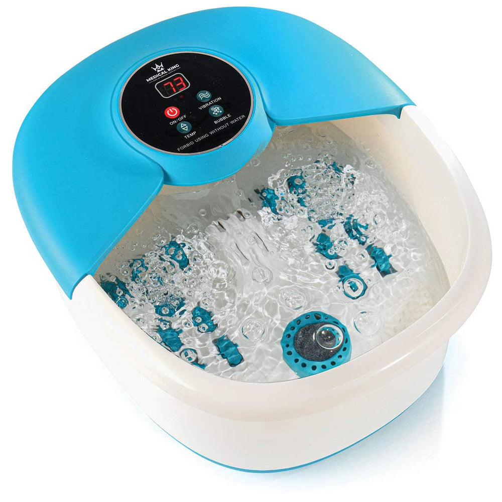 Medical King foot spa massager with 14 rollers for full-foot relief