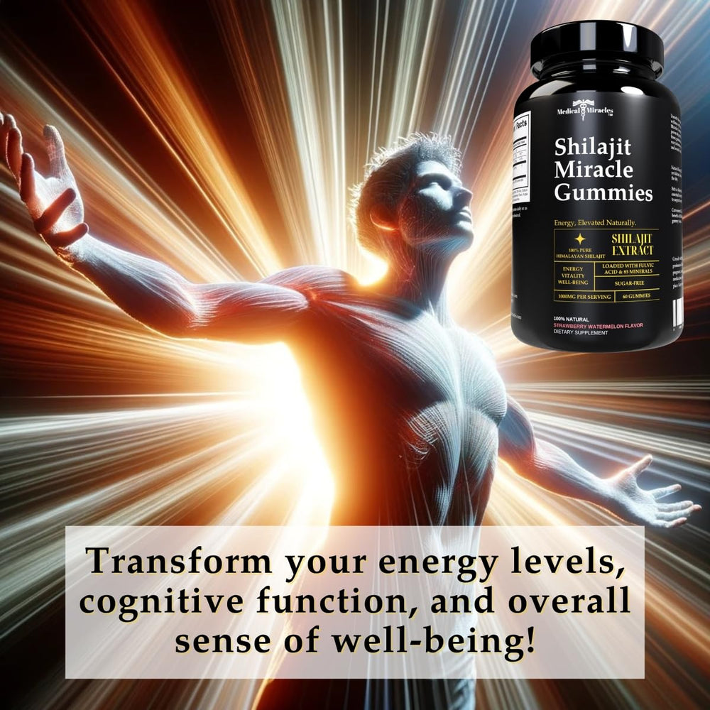 Japanese-grey? No — Himalayan origin: Gummies from Medical Miracles Shilajit with mineral-rich profile and fulvic acid.