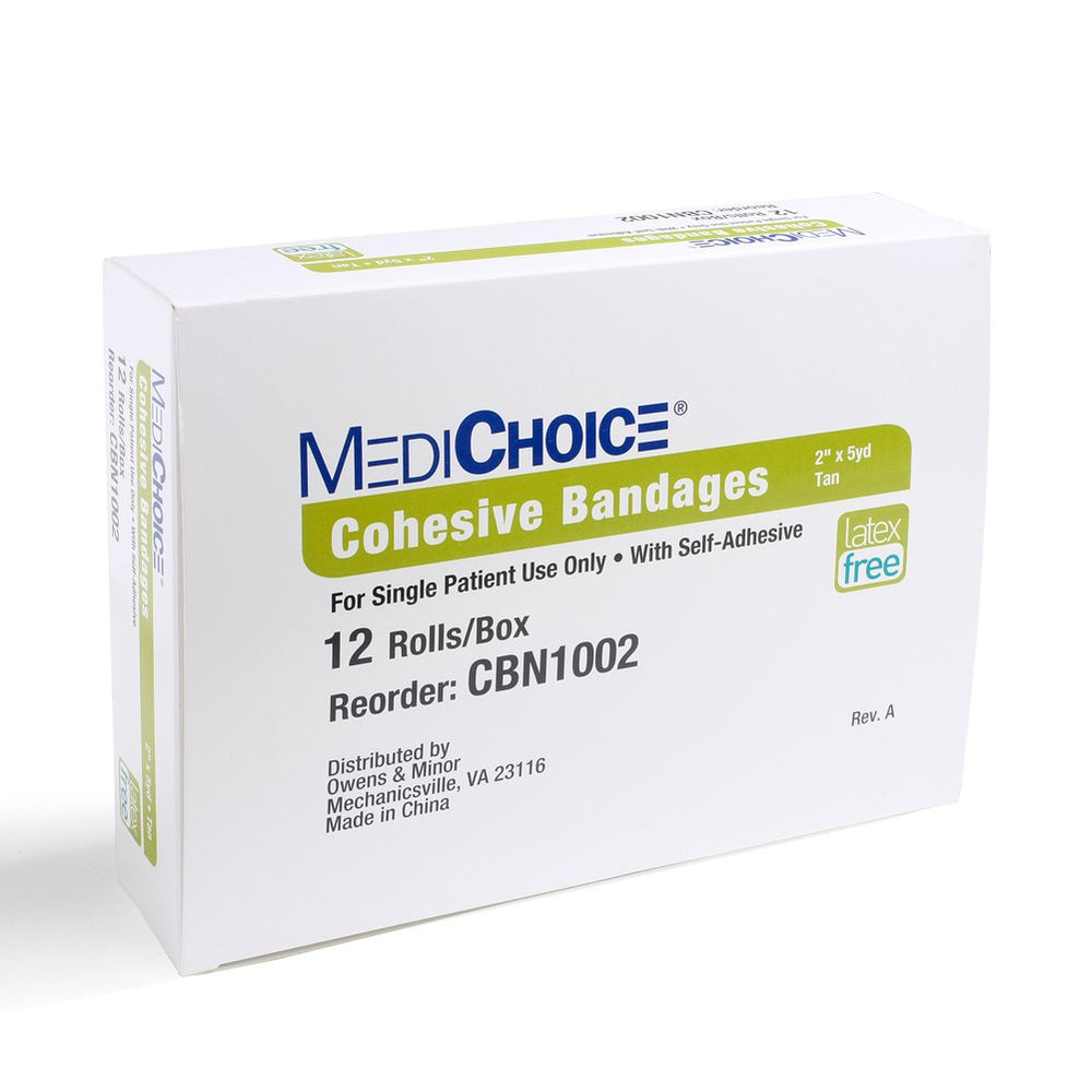 MediChoice cohesive bandage roll with breathable fabric supports comfortable wear during movement.