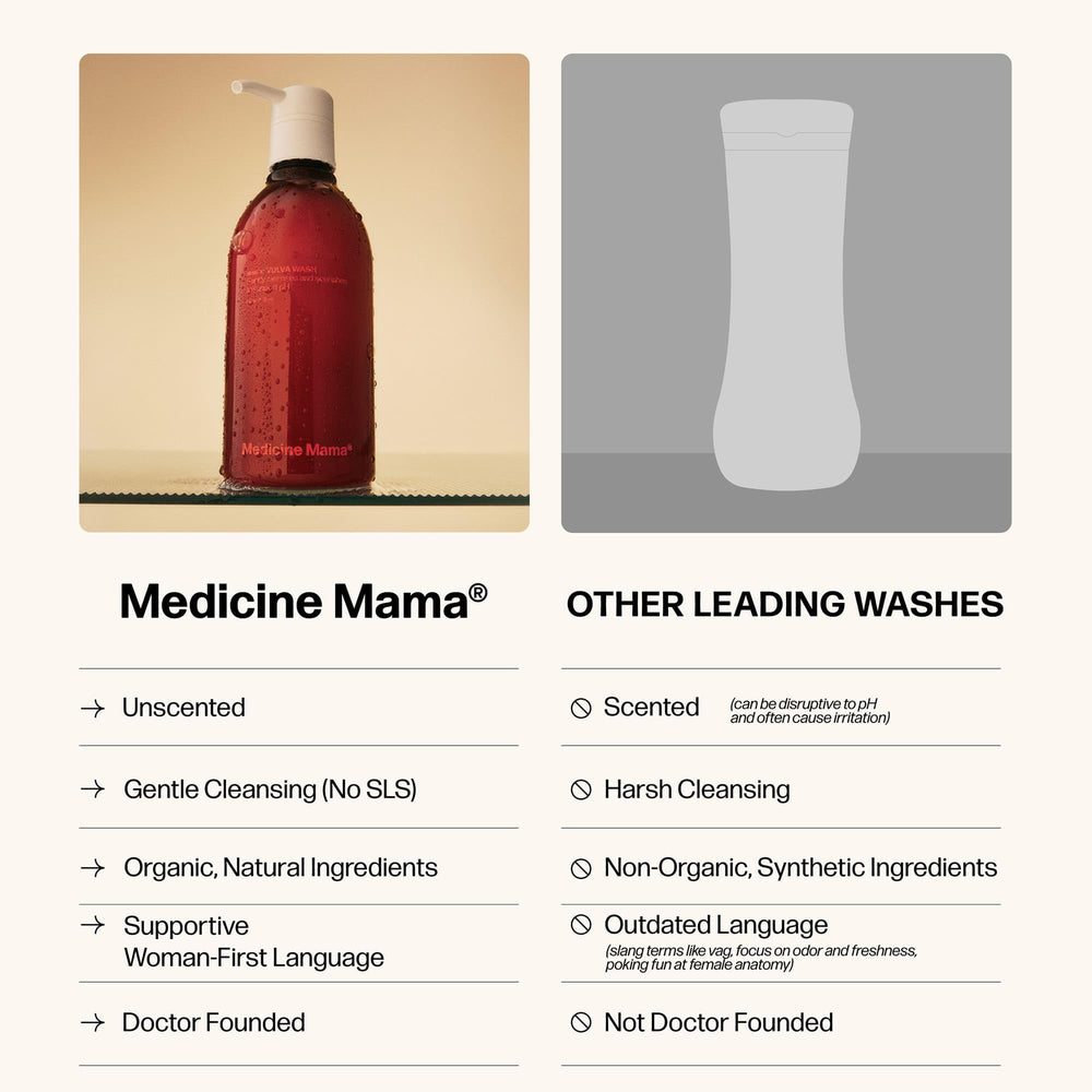 Medicine Mama's Apothecary packaging emphasizes hormone-free, all-natural formula.
