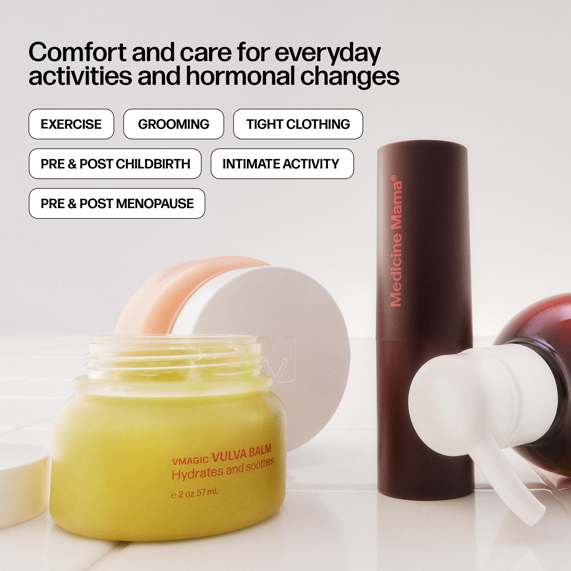 Fingertip applying VMAGIC balm to sensitive area