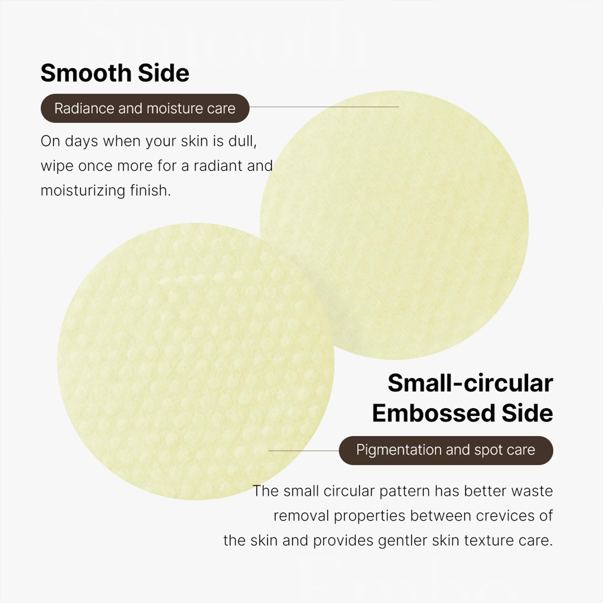Medicube Deep Vita C Pad in-use on skin for gentle hydration and glow.