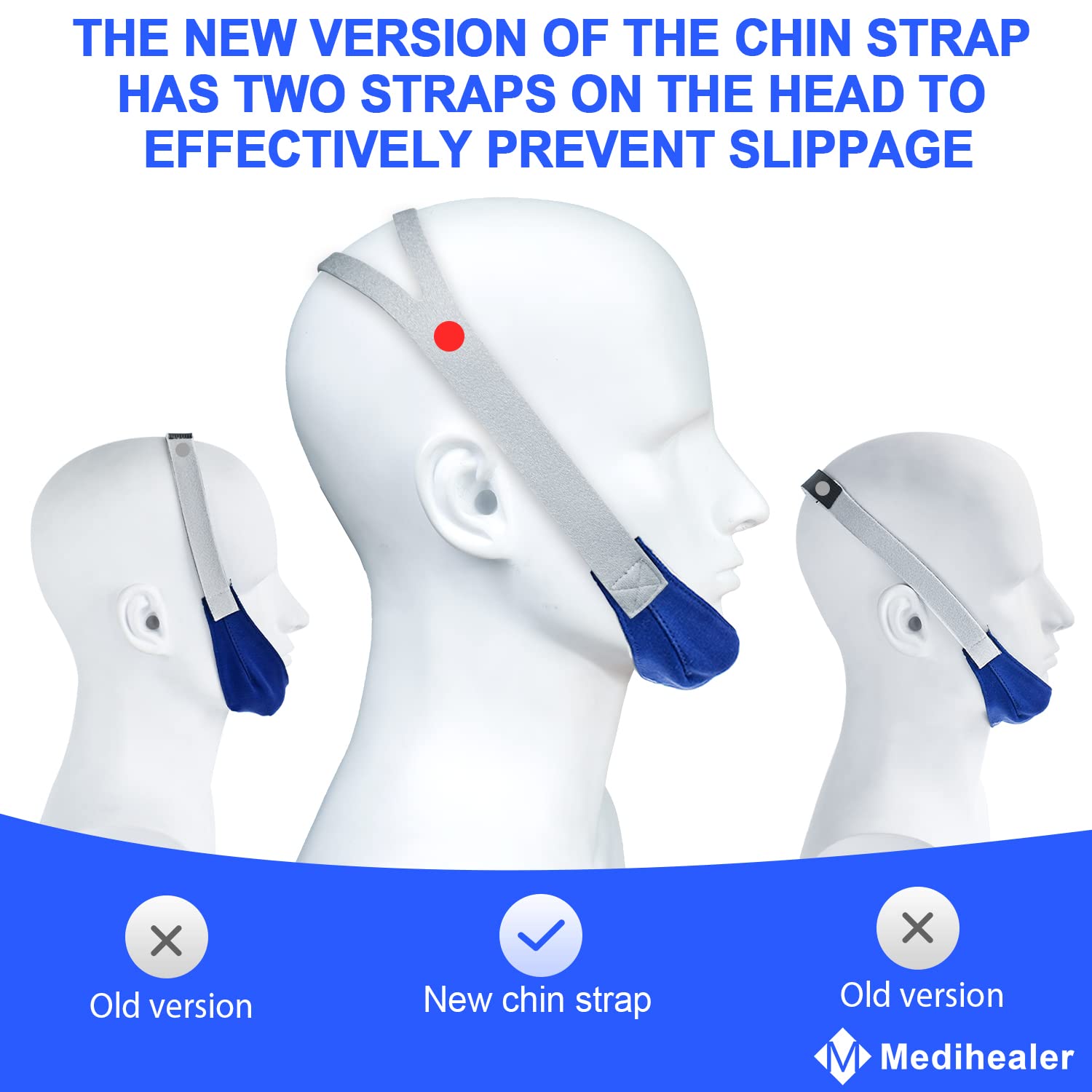 Adjustable strap close-up showing snug fit for various head sizes