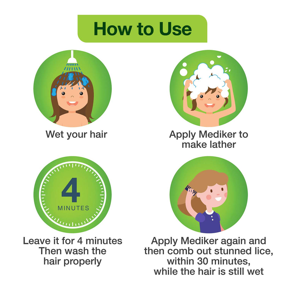 Mediker child-friendly use scene suggesting safe daily shampoo routine