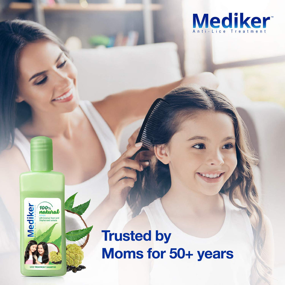 Mediker routine shot for clean hair and comfort