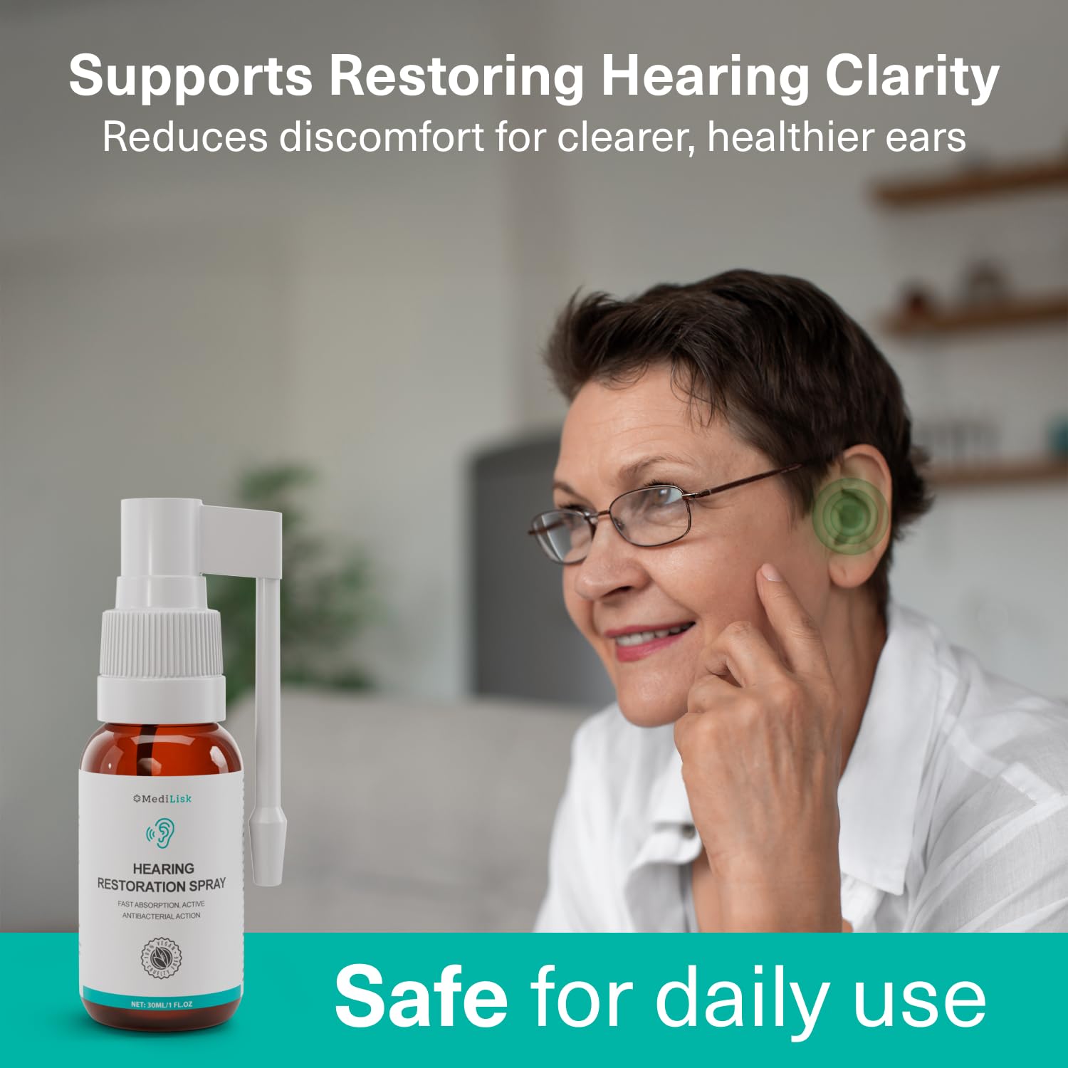 MediLisk earwax cleaning solution pump highlights easy, at-home ear maintenance