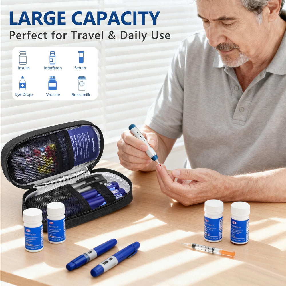 Medineed insulin cooler case durable Oxford fabric withstands travel wear