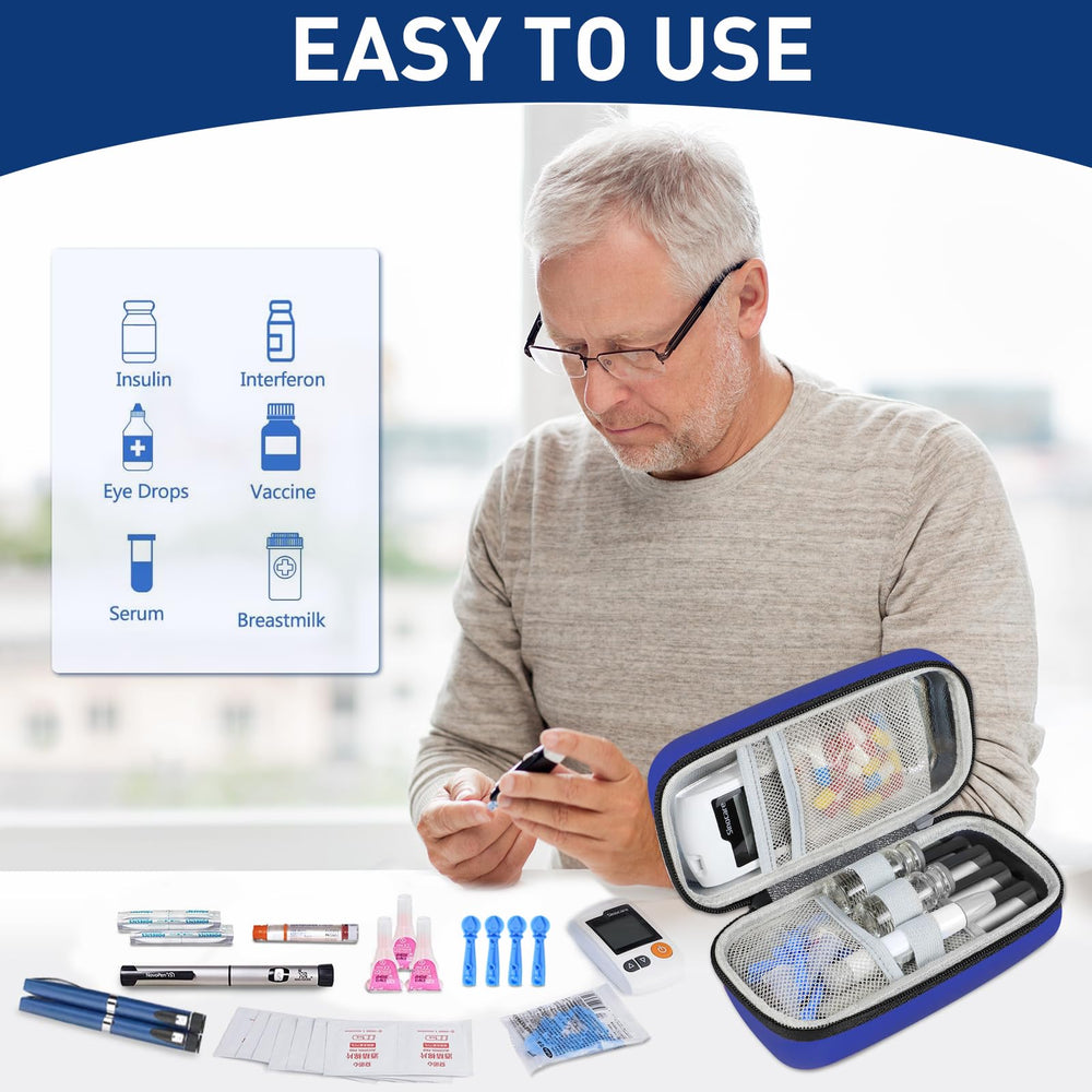 Medineed case exterior blue waterproof and pressure-resistant for rugged trips.