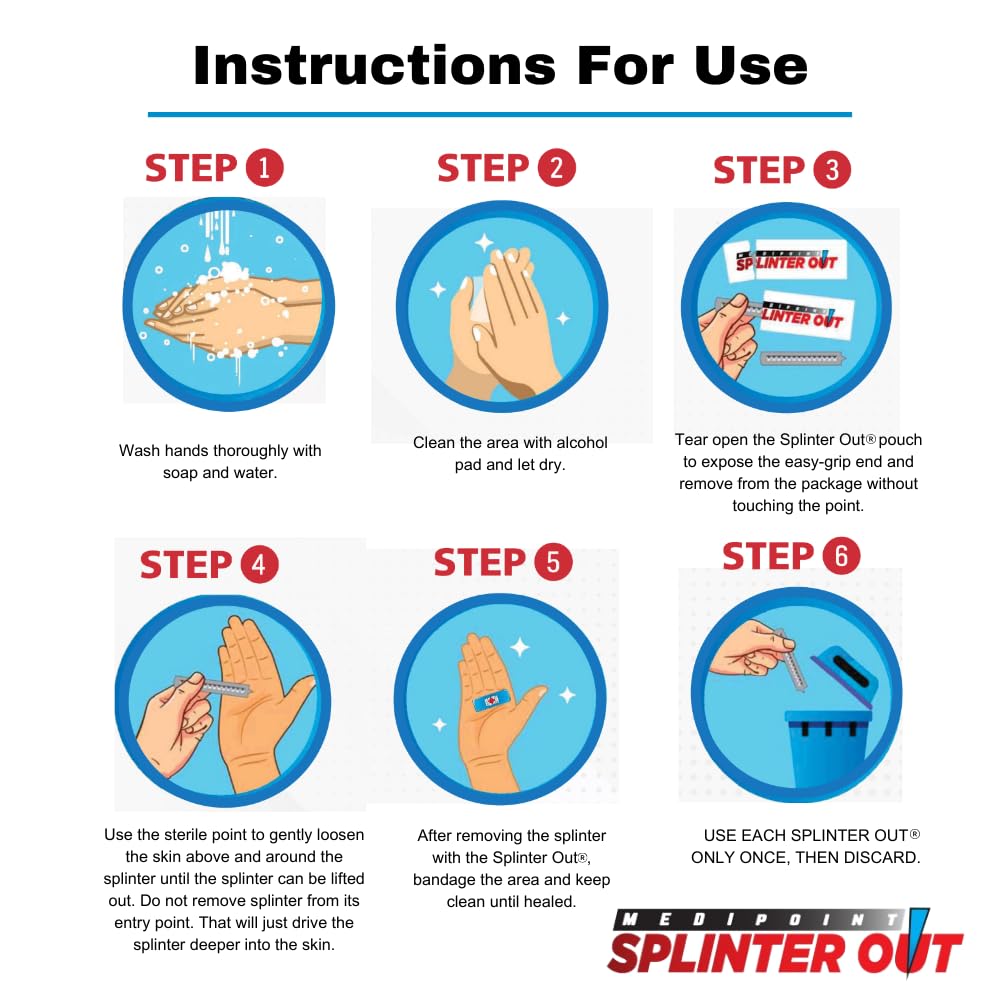 Medipoint Splinter Out, USA-made splinter remover for readiness