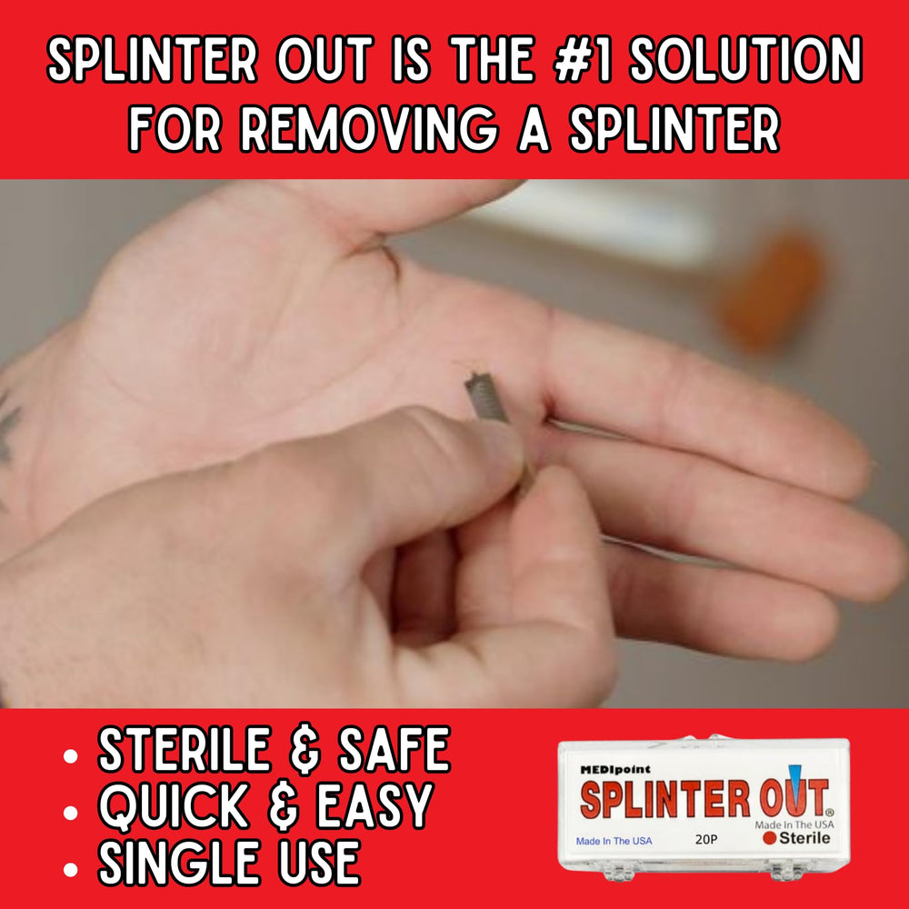 Medipoint Splinter Out punta tri-bisel para aflojar astillas con precisión.