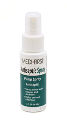 Medique Medi-First 24402 antiseptic spray bottle for quick wound cleansing.