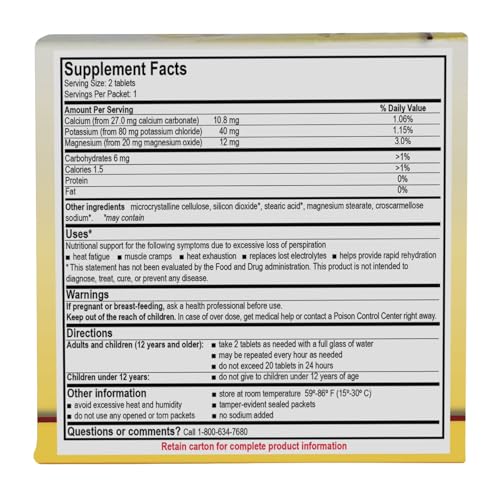 Medi-Lyte packaging shows two sleeves ready for workplace electrolyte replenishment.