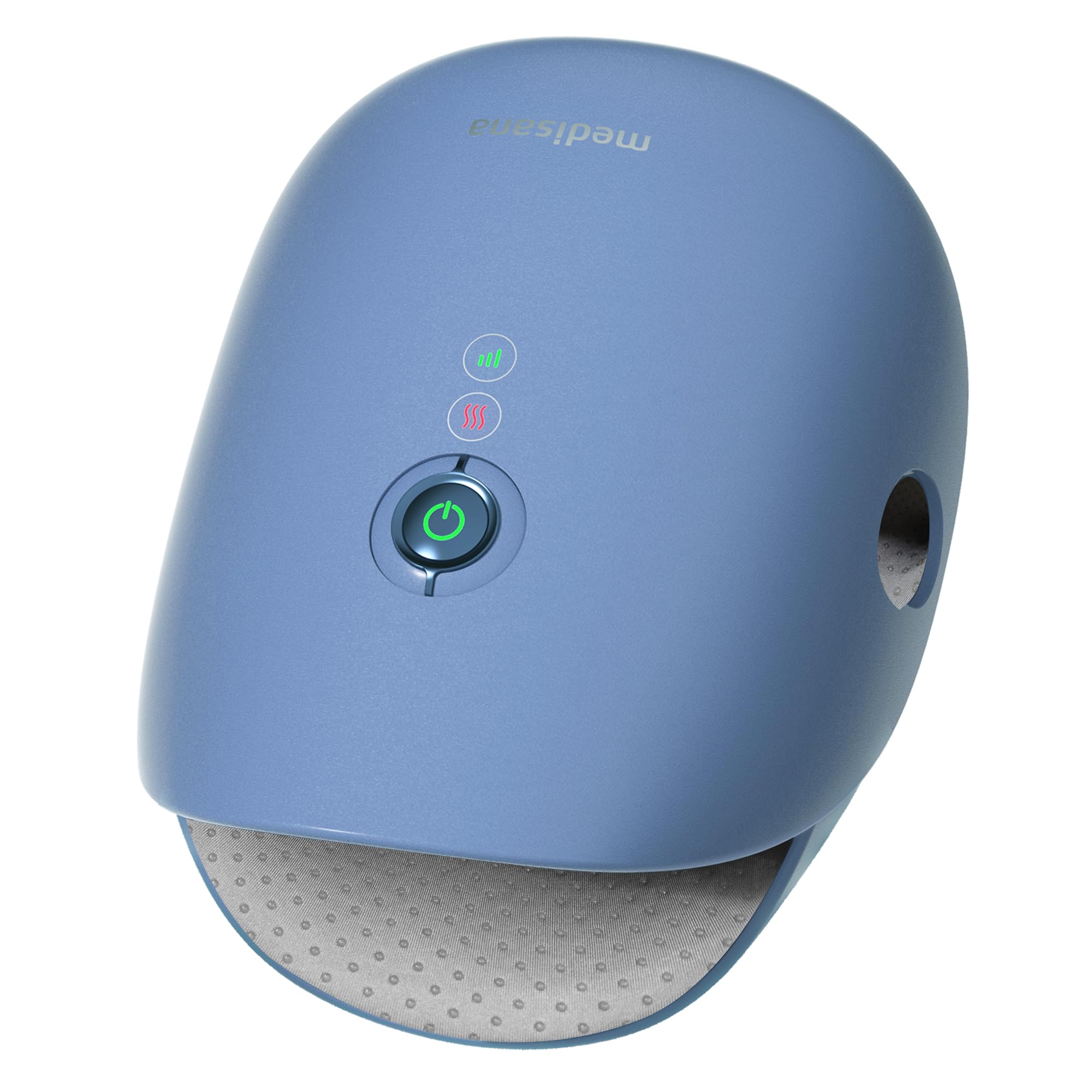 Medisana hand massager front view showing compact design for home use