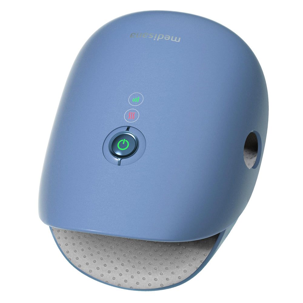 Medisana hand massager front view showing compact design for home use