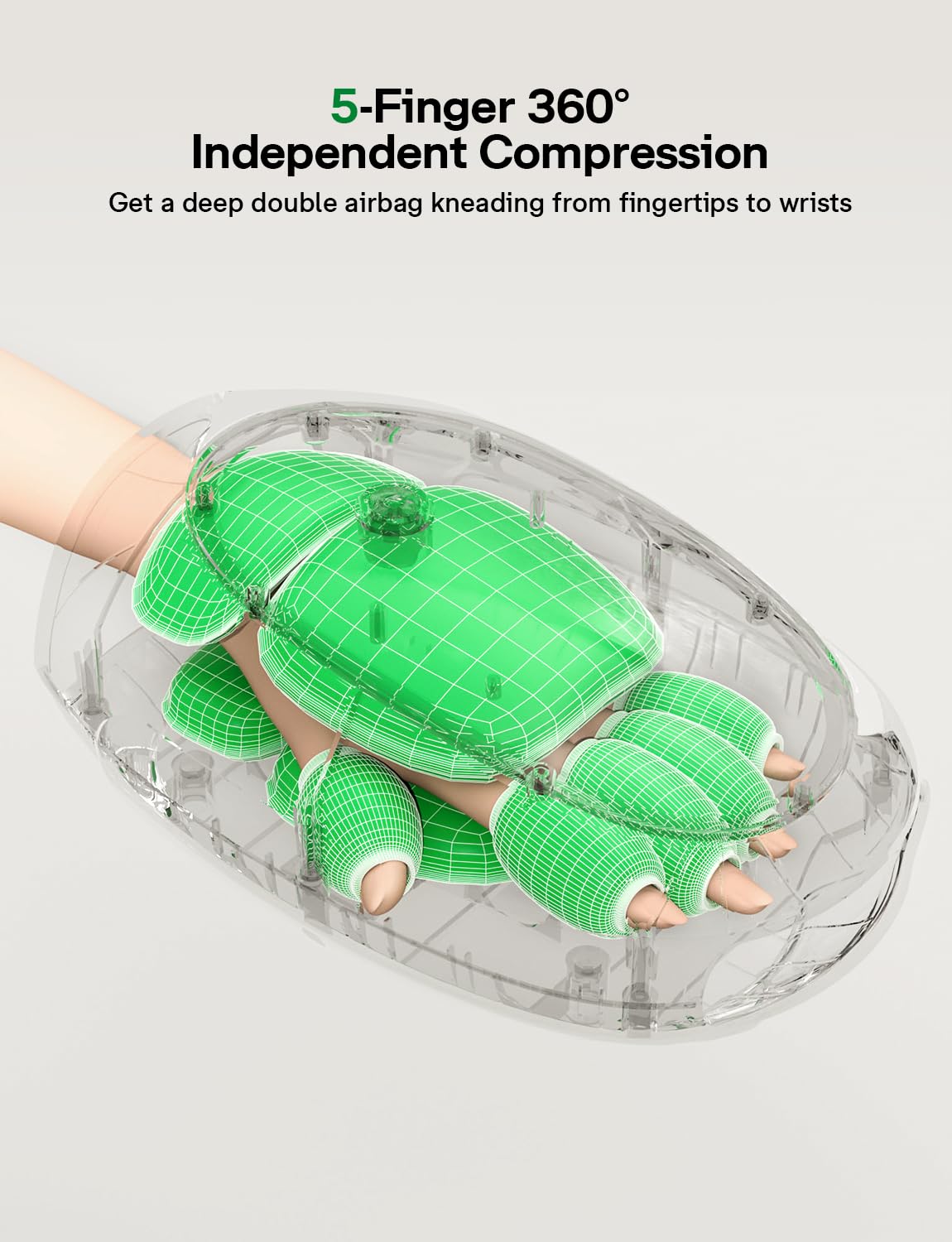 Medisana Hand Massager heat function provides soothing warmth during use