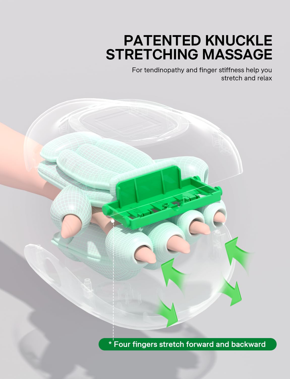 Medisana hand massager in use demonstrating easy controls