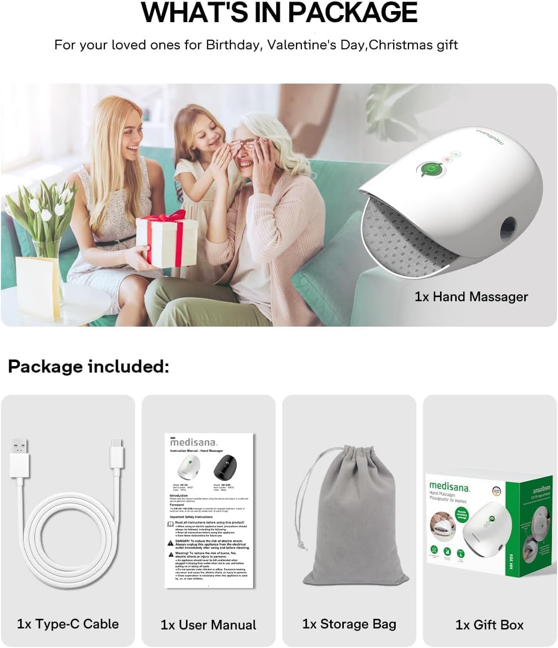 Medisana hand massager storage bag for portability