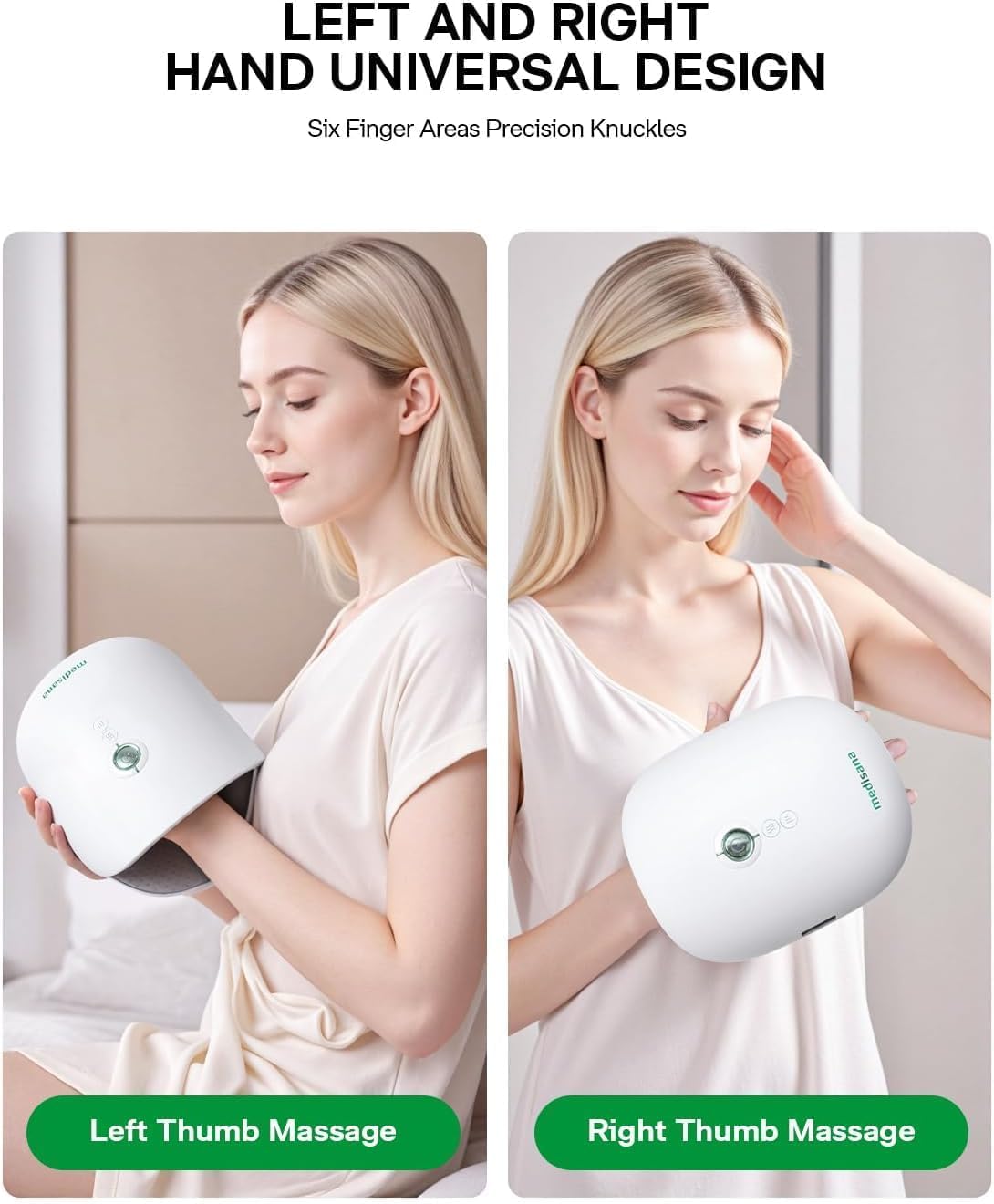 Medisana hand massager three massage modes for full hand relaxation