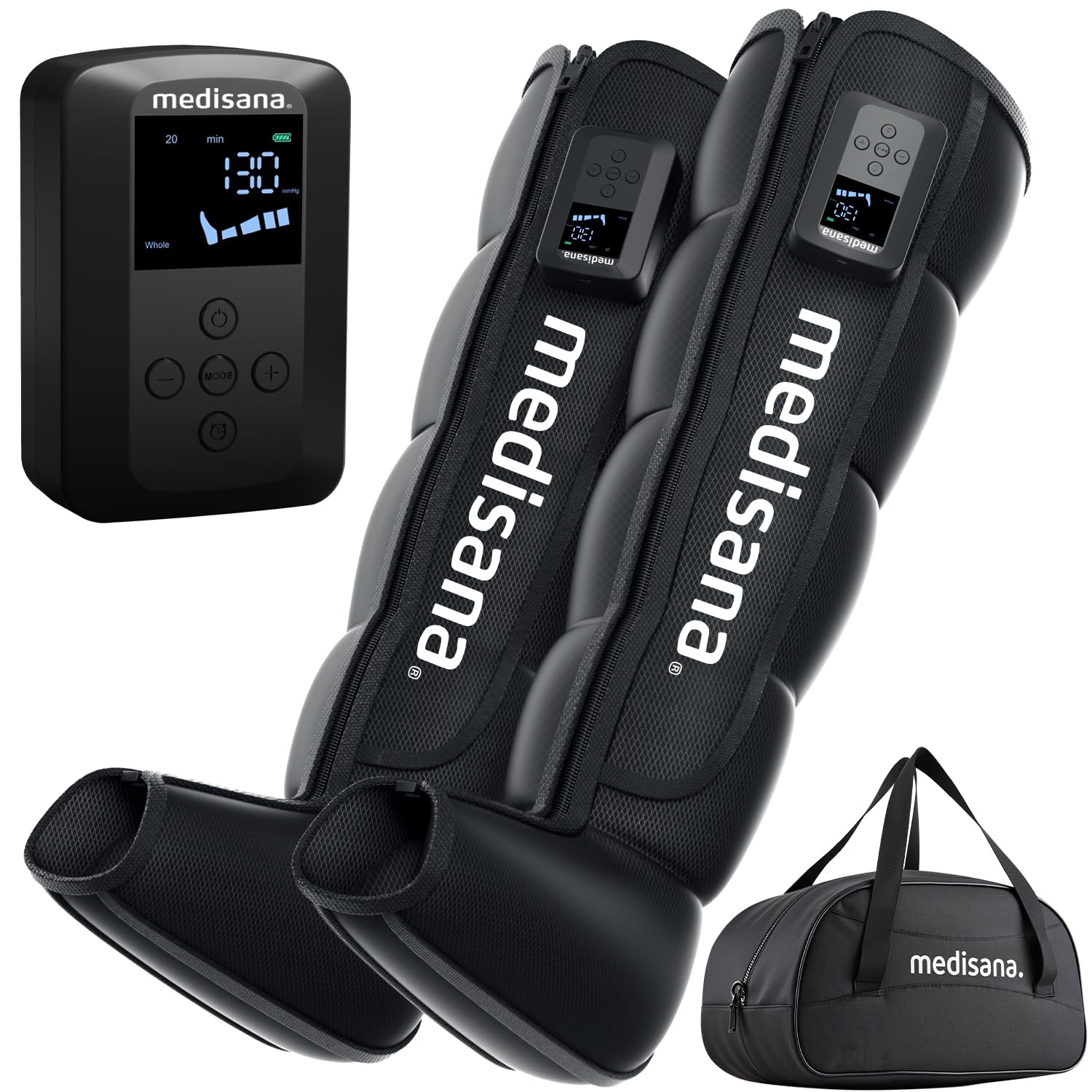 Medisana Leg Compression Massager targets the foot zone for post-work recovery