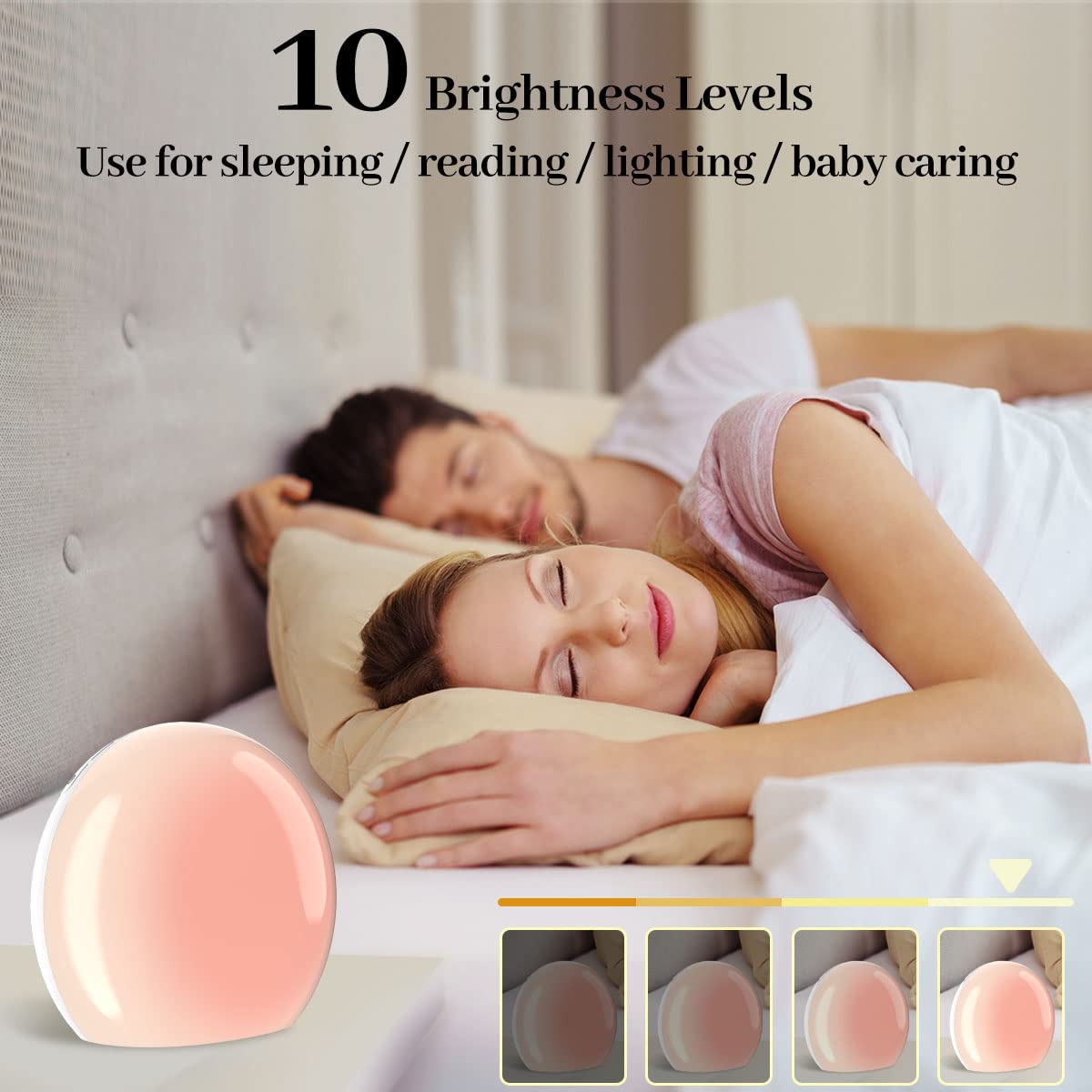 Meditation white-noise machine highlighting 32-level volume control for personalised sound.