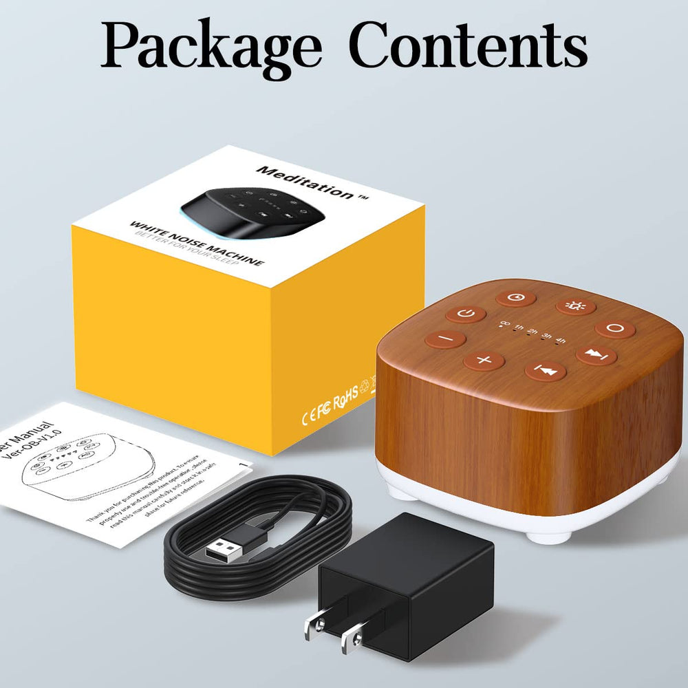 Meditation White Noise Machine auto-off timer 4 hours for flexible scheduling.