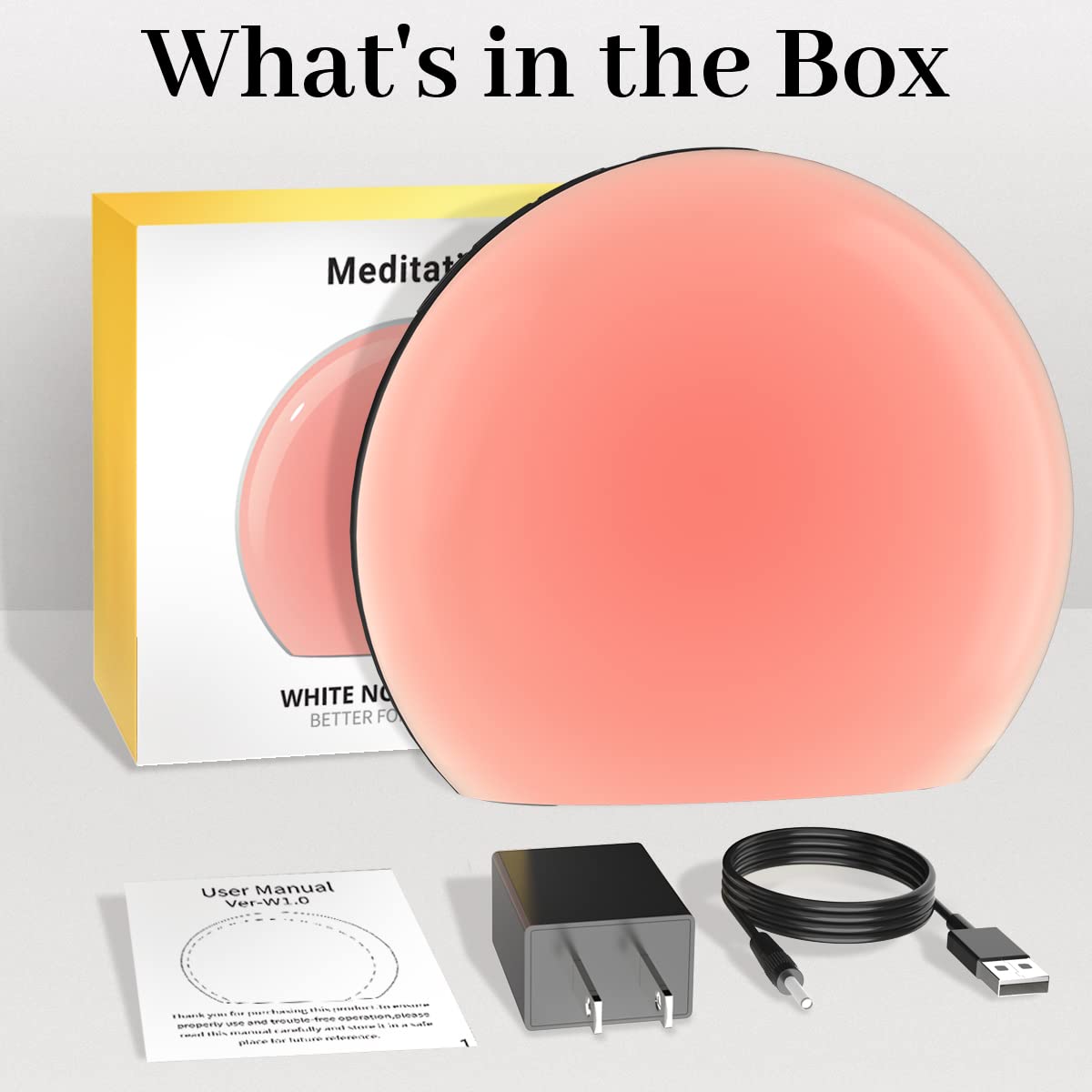 Meditation white noise timers and memory function simplify routines and preserve settings.