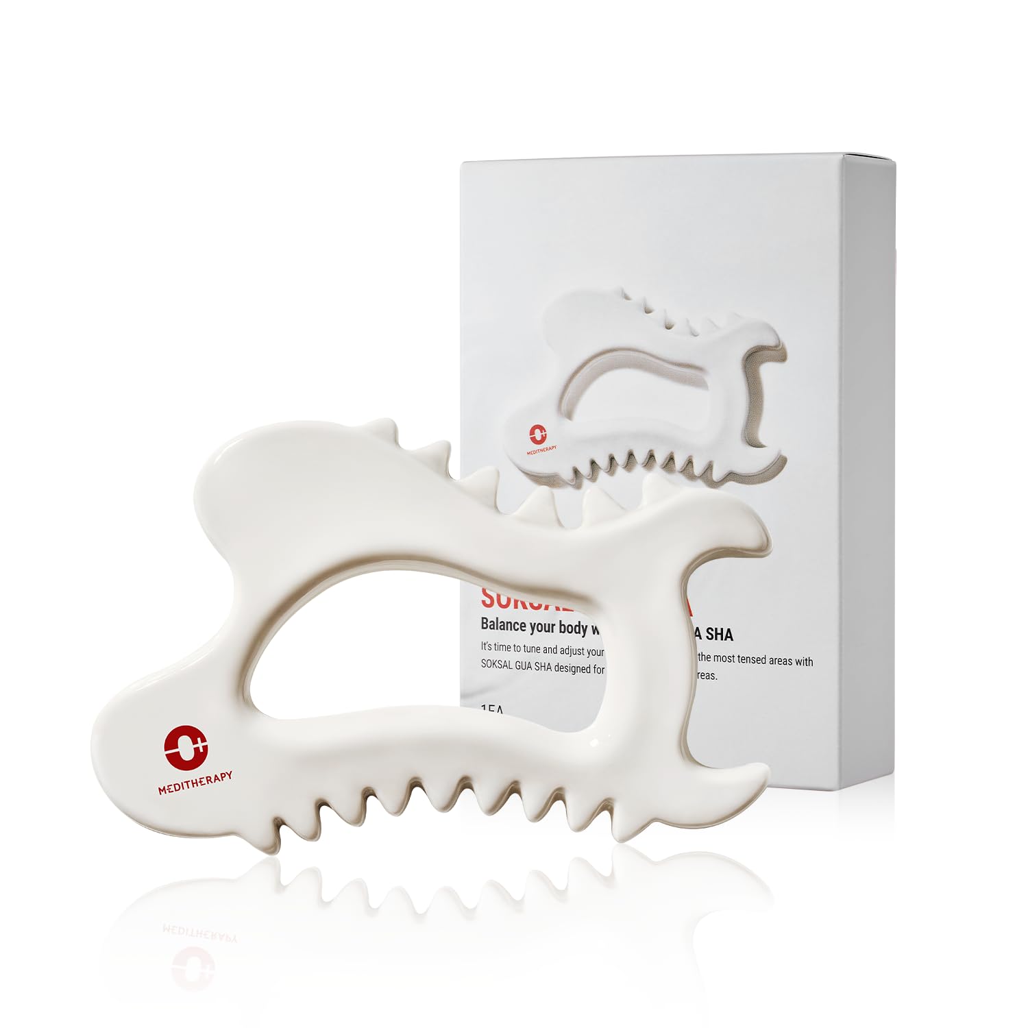MEDITHERAPY Soksal Guasha body massager with ceramic surface for muscle relief