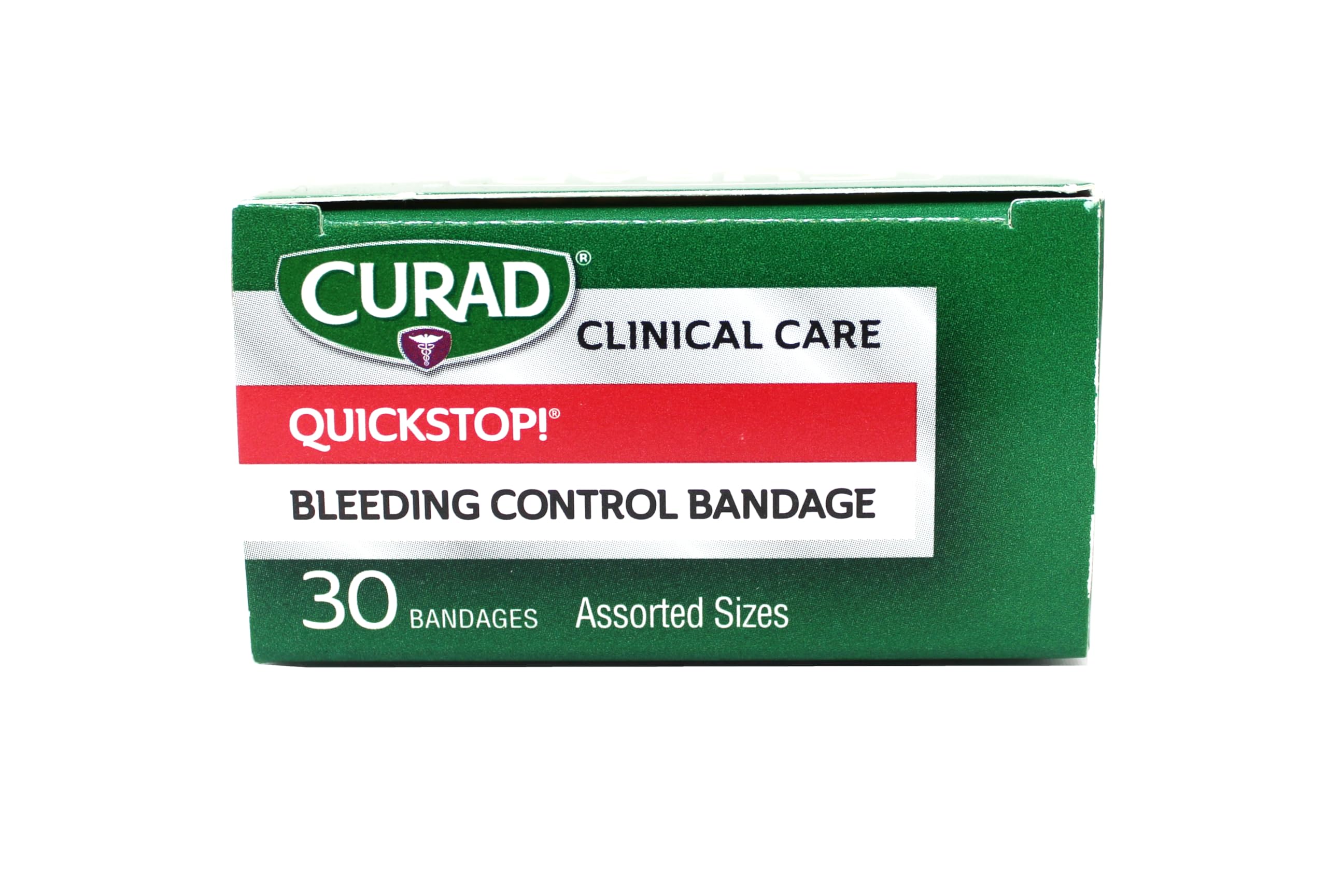 Medline Curad QuickStop Band A 30-count assortment emphasizes value and readiness.