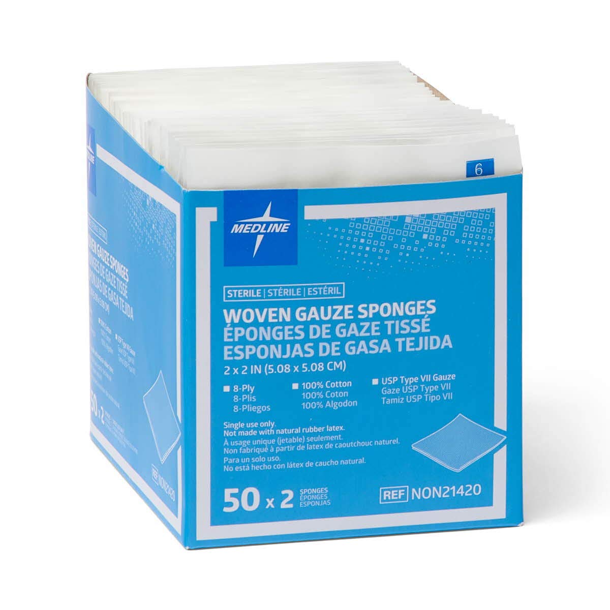 Medline gauze sponge sterile 8-ply for reliable wound care