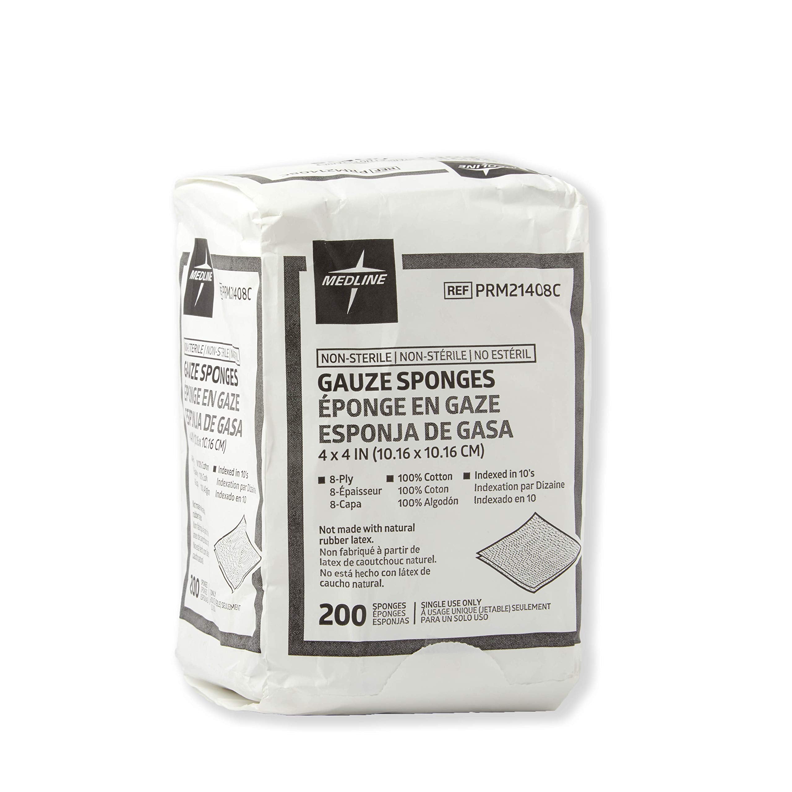 Medline gauze sponges woven cotton for soft wound care
