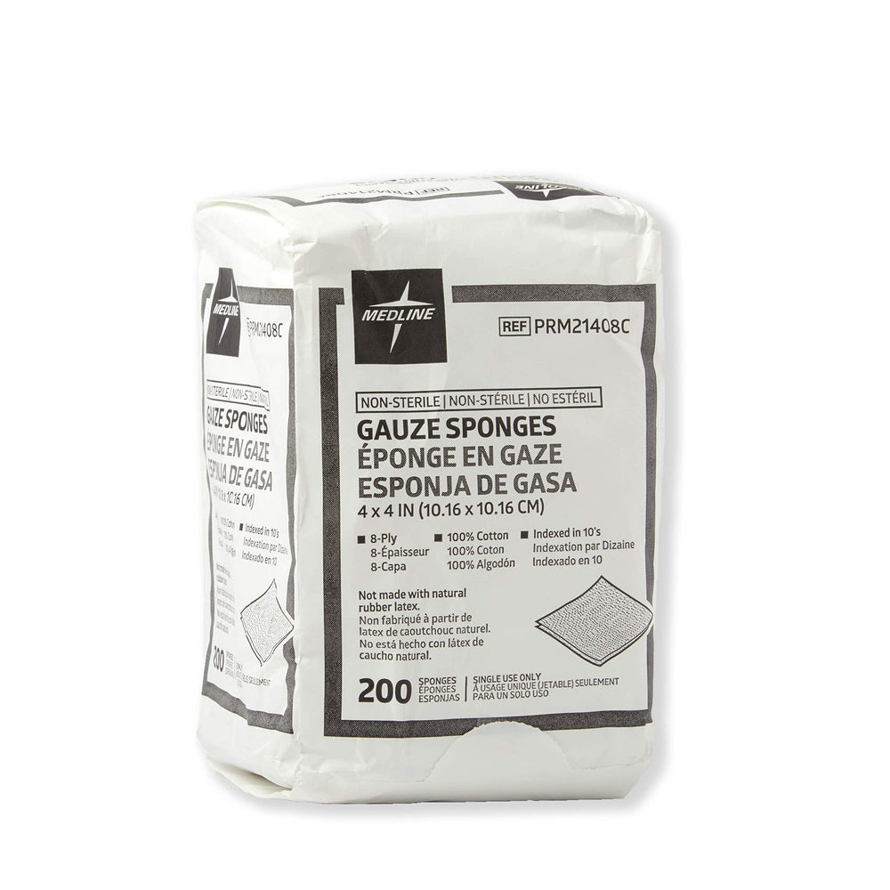 Medline gauze sponges woven cotton for soft wound care