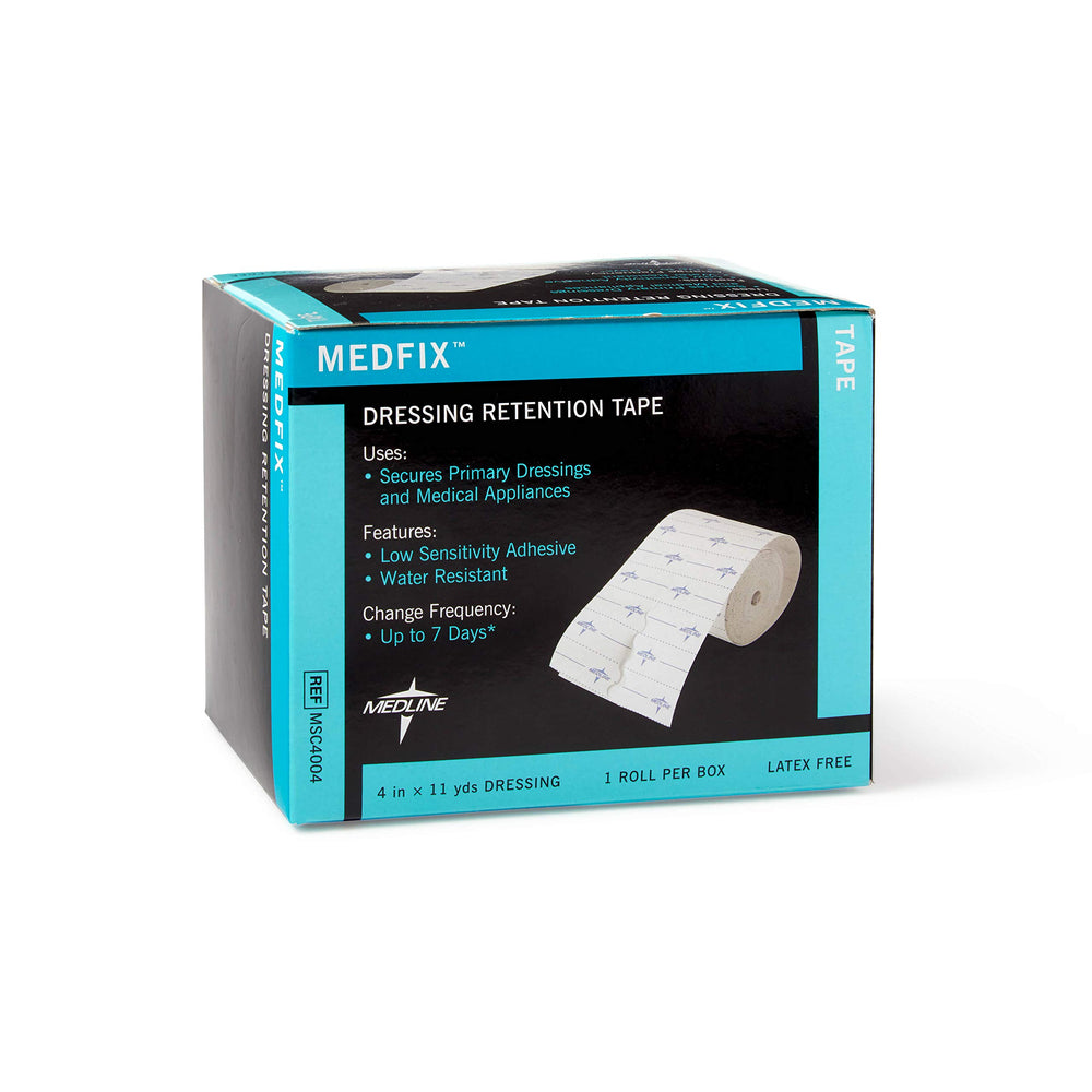 MedFix tape applied to skin shows gentle hold for dressings and devices.
