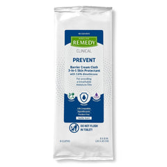 Medline Remedy Clinical 3-in-1 Barrier Cloths packaging with vanilla scent for on-the-go care